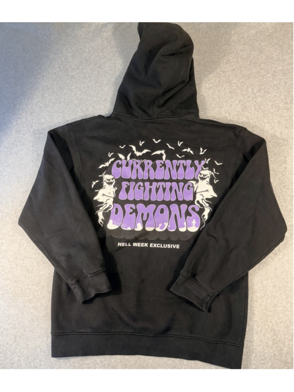 XPLR Currently Fighting Demons Hell Week Exclusive Hoodie Black Size Large